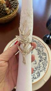 Wholesale Elegant Metal Embossed Flower & Leaves Design Decoration <b>Silver</b> <b>Napkin</b> Ring in High Quality - Product Image 6