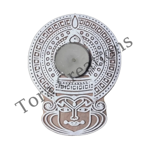 Bougeoir rond élégant en bois pour décoration de Noël et de Pâques Vente chaude pour fonctions de mariage et de décoration intérieure - Product Image 6