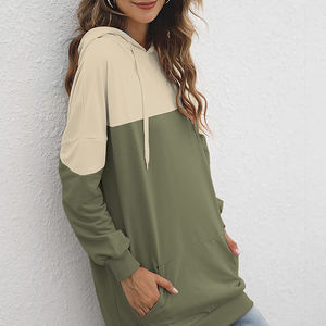 Fabricant de vêtements thermiques de grande taille Taille personnalisée Pullover Sweatshirts à capuche Cou manches longues Col rond Femme Sweatshirts - Product Image 3