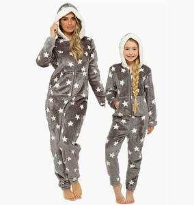 Wholesale Custom Luxury Plus Size <b>Fleece</b> Adults Women's Onesie <b>Pajamas</b> with Hood and Front Zipper <b>Pajamas</b> Onesie Breathable - Product Image 6