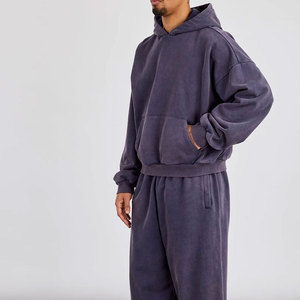 Conjunto Deportivo de Hombre, Estilo Holgado, con Cremallera, 500 GSM, Algodón, con Logotipo Personalizado, Sudadera con Capucha y Pantalones Deportivos, Calidad Premium - Product Image 5