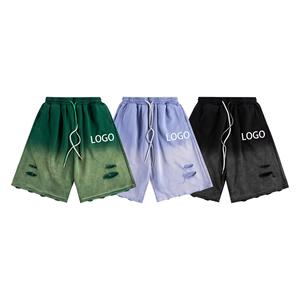 Custom <b>Men's</b> Heavyweight 100% Woolen Cotton French Terry Gym Jogging <b>Shorts</b> Streetwear Vintage Sun Faded Acid Wash High Street - Product Image 1