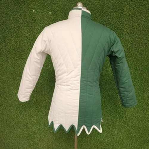 Personalizable 100% algodón Medieval Gambeson abrigo Unisex acolchado armadura capucha ajuste silencioso para invierno recreaciones Cosplay estilo Vintage - Product Image 2