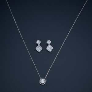 Collier en argent 92,5 avec diamant 180989 pour les occasions de mariage - Product Image 1