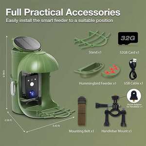 Comedero para Pájaros Inteligente con Cámara Solar para Exteriores, con Forma de Casa de Plástico para Colgar en la Ventana - Product Image 4