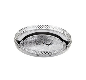 Plateau de service au chocolat au design attrayant en acier inoxydable et miroir Vaisselle de restaurant de première qualité Plateau de service - Product Image 4