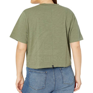 Ensemble de haut court pour femme tendance et écologique pour l'été, col rond, manches courtes, séchage rapide et respirant - Product Image 5