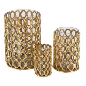 Bougeoir de décoration en métal artisanal en aluminium plaqué argent dans la décoration intérieure Bougeoir d'accessoires de luxe - Product Image 5