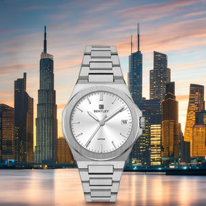 Reloj deportivo de cuarzo con correa de cuero y diseño clásico dinámico resistente al agua 3ATM - Product Image 1