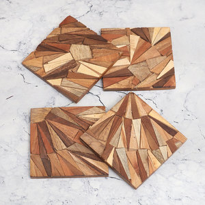 Wholesale Premium Brown Wooden Tea <b>Coasters</b> <b>for</b> Tea Cups Bulk Table <b>Coasters</b>, <b>Drink</b> Mats <b>for</b> Hot & Cold Beverages - Product Image 1