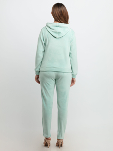 Moda callejera Ropa de mujer Chándales Precio barato Slim Fit Cremallera Sudadera con capucha y pantalón Conjuntos de 2 piezas - Product Image 2