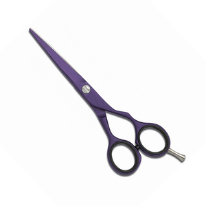 Ciseaux de coupe de cheveux Ciseaux de coupe de cheveux de barbier enduits de couleur bleue avec des lames en acier tranchantes Ciseaux de coiffure de 6 pouces - Product Image 1