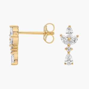 Boucles d'oreilles pendantes tendance en argent sterling 925 avec diamant moissanite brillant, forme poire et marquise, cadeau parfait pour femme, mariage, fiançailles - Product Image 6