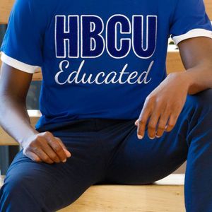 HBCU Educated Maroon Neutral Chenille Embroidery T Shirt Cotton Mens Tee Custom University Apparel Manufacturer Bulk Supply - Product Image 3