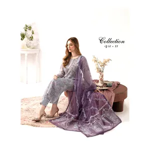 Лидер продаж, праздничная одежда из Пакистана, эксклюзивное женское платье оптом по низкой оптовой цене, костюм из 3 предметов
