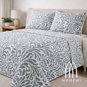 MANEMI Copriletto Estivo in Poliestere con Stampa Paisley, Set con 1 o 2 Federe, Varie Misure, Lavabile, per Uso Domestico Moderno - Product Image 3