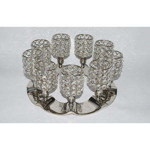 Wholesale Decorative Crystal 5 Glass Votive <b>Tea</b> Light <b>Candle</b> <b>Holder</b> Handmade Metal Stand Ideal for Home and Wedding Decor - Product Image 3
