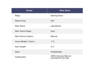Natural Labradorite Gemstone Gold Plated 925 <b>Sterling</b> <b>Silver</b> Drop <b>Dangle</b> <b>Earrings</b> for Women Handmade Mystic Wedding Jewelry Gift - Product Image 3