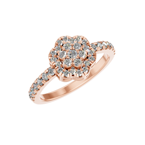 Bague en diamant de laboratoire certifiée IGI forme florale 14k or massif diamants taille brillant or mariage fiançailles fête cadeau OEM - Product Image 5