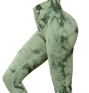 2024 nouvelles femmes cravate teinture imprimé Yoga Leggings sport respirant vêtements de sport collants d'entraînement sans couture femmes - Product Image 6