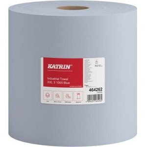 XXL 3-layer <b>Blue</b> Katrin Tissue <b>Paper</b> <b>Roll</b> 38 cm X 360 m for Commercial Cleaning - Product Image 1
