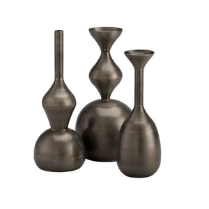 Farmhouse Style Cast Aluminum Flower Vase Sculpture Flower <b>Pot</b> to Hold Cut Flowers Gold Plated Ideal Size Home Decors - Product Image 1