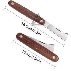 บริการ OEM จำนวนสั่งซื้อขั้นต่ำน้อย มีดพับด้ามไม้ DIY - ใบมีดสแตนเลส/เหล็กดามัสกัส รับประกัน 3 ปี คุณภาพสูง สำหรับใช้งานกลางแจ้ง - Product Image 3