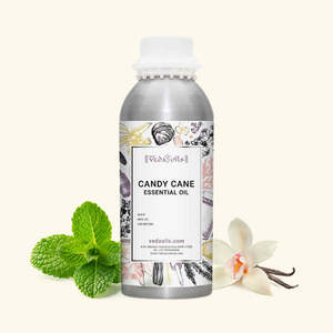 Mezcla de Aceites Esenciales Candy Cane: Hidratante con Té Blanco, Incienso, Naranja Dulce, Mirra, Pomelo, Geranio, Sándalo y Vetiver - Product Image 1