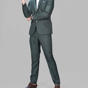 Wholesale Men's 2-Piece Long Suit La <b>Scoot</b> Basic Collection Solid Polyester Durable & Wrinkle-Resistant Breathable Feature - Product Image 2