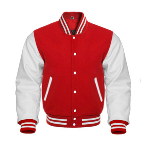 Top Selling Custom Logo <b>Men's</b> Stand Collar <b>Canvas</b> Varsity <b>Jacket</b> Wholesale Price Winter Letterman Plain <b>Jacket</b> for <b>Men</b> Front - Product Image 3