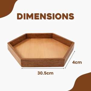 Bandeja de Madera Artesanal con Color y Logotipo Personalizados, Diseño Moderno, Hecha en India para Uso en el Hogar, Restaurantes y Hoteles - Product Image 2