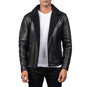 Leather <b>Jackets</b> for Men <b>Zipper</b> <b>Jacket</b> Stand Collar in All Colors, Sizes With Customization Logo Breathable Wholesale Rate - Product Image 1