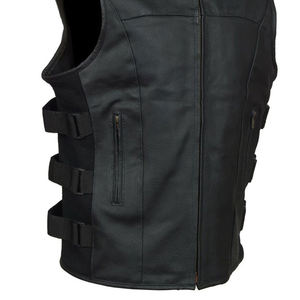Gilet en cuir de course de moto sans manches fabriqué en usine Logo personnalisé couleur unie respirant coupe-vent pour l'hiver toutes les saisons - Product Image 6