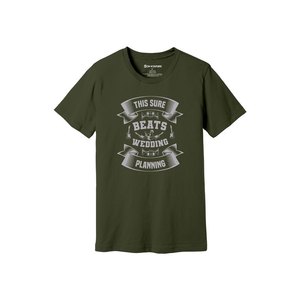 Camiseta de tela de algodón 100% con estampado de temas de fiesta 160-180 a GSM pesado 12 colores disponibles Personalice su propio diseño y colocación - Product Image 6