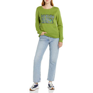 Sweat-shirt d'hiver en molleton pour femme avec logo personnalisé, motif uni, de haute qualité, respirant, confortable, durable, en polyester/coton tricoté - Product Image 5