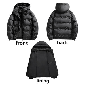 Chaqueta Acolchada Ligera Negra con Logotipo Personalizado del Fabricante para Hombre, Nuevo Diseño, Chaquetas de Plumón Cálidas y Resistentes al Viento - Product Image 3