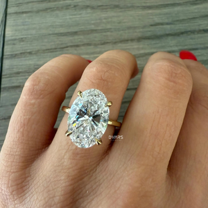 Anillo de Bodas de diseñador de lujo para mujer, compromiso de mujer, joyería fina nupcial, regalo, corte ovalado, Diamante cultivado en laboratorio - Product Image 3