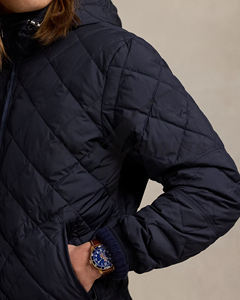 2026 Hot Selling Premium Quality <b>Quilted</b> Spring <b>Jacket</b> Custom Men's Breathable High Street Style 3D Embroidery Geometric <b>Pattern</b> - Product Image 2