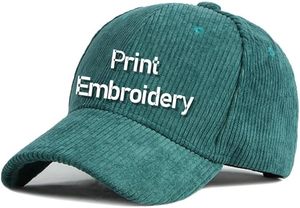 Gorra de béisbol de pana de 6 paneles de alta calidad nueva llegada diseño personalizado logotipo bordado multicolor para hombres y mujeres - Product Image 4