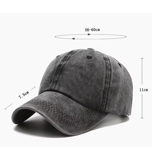 Distressed Washed Vintage Cotton Baseball Cap Adjustable Dad Hat Faded Solid Color Unisex Blank Logo Custom Embroidery Wholesale - Product Image 2