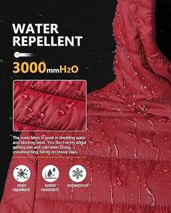 Chaqueta plegable de Invierno para mujer, abrigo acolchado con capucha resistente al agua, chaqueta acolchada ligera para Senderismo y viajes al aire libre - Product Image 4