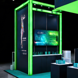 20 X 20 英尺背光模块化展览摊位 AV 音频贸易展摊位灯箱背景展示摊位，适用于信息通信行业 - Product Image 5