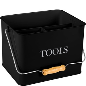 Boîte de rangement de graines de jardin en métal vert avec couvercle et serrure comprenant des marqueurs de plantes en bois et de la ficelle de jute pour l'organisation du jardinage - Product Image 6