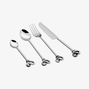 Suministros de lujo al por mayor, directo de fábrica, India, diseño personalizado, cubiertos de acero inoxidable, juego de cubiertos de Metal para el hogar para la cena diaria - Product Image 2