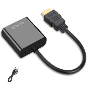 25Cm Mạ Vàng 1080P HDTV Để VGA <span class=keywords><strong>Adapter</strong></span> Tương Thích Với Máy Tính Để Bàn Máy Tính Xách Tay PC Màn Hình Thương Hiệu Mới Màu Đen, Trắng, Túi Bán Lẻ - Product Image 2