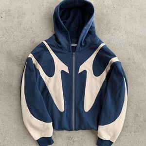 Sudadera con Capucha Personalizada con Logotipo, Estilo Urbano Invernal, Diseño con Pedrería Brillante y Cristal para Hombre y Mujer, 100% Algodón Felpa - Product Image 3