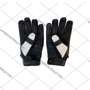 Guantes de Motociclismo de Cuero Unisex de la Mejor Calidad, Guantes de Verano con Agarre Completo, Negros, con Pantalla Táctil, Protección para las Manos - Product Image 4