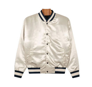 Haute qualité hommes Satin Varsity veste hommes Bomber hommes col Satin Bomber Baseball hiver Senior blanc Satin Baseball veste - Product Image 4