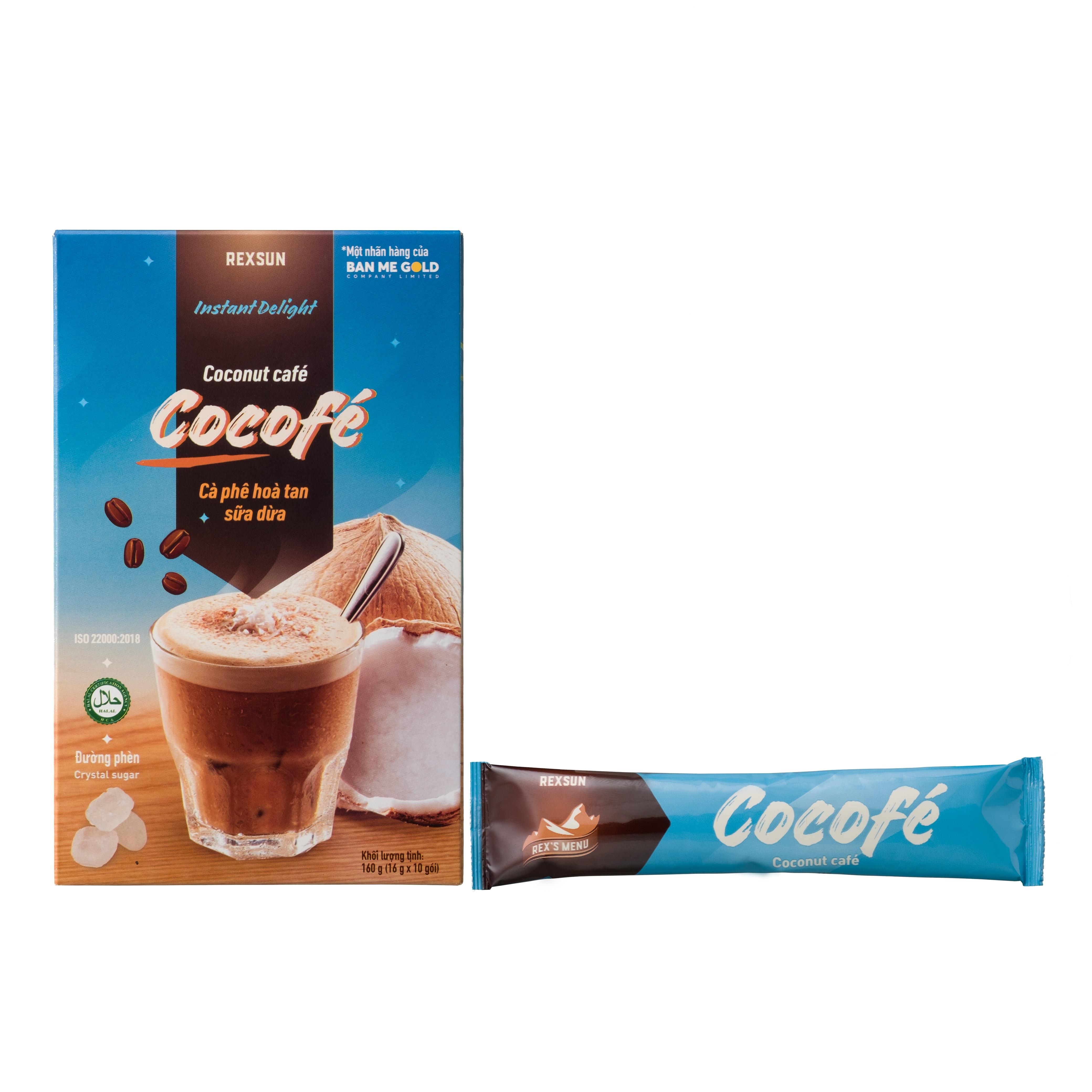COCONUT MILK Instant Coffee Mix COCOFE Instant Delight 160g/box