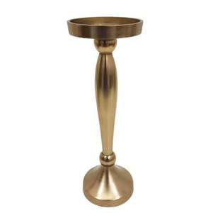 Home Decoration Brass Aluminum Single <b>Candle</b> Stand Centerpieces <b>Candle</b> <b>Holder</b> For Table Top Decor - Product Image 4